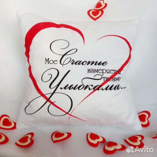 Подушка декоративная авто плюшевая к 14 23 февраля