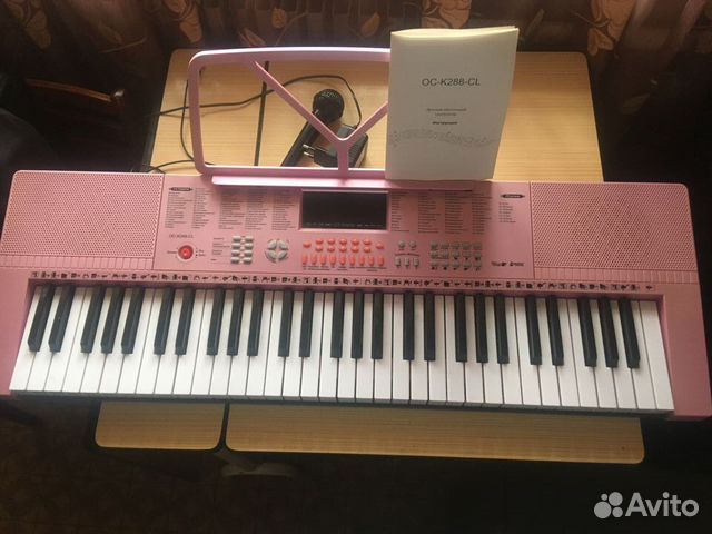 Розовый Синтезатор Attivio OC-K288-CL (61 клавиша)