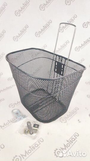 Корзина передняя с крепежом серая