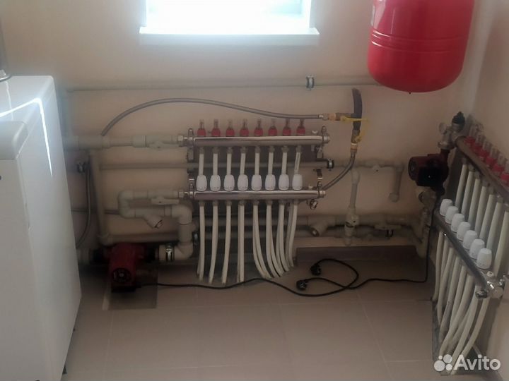 Монтаж отопления теплый пол водопровод сантехник