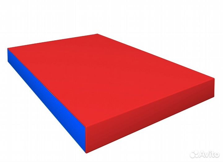 Мат гимнастический 1х1х0.1м цв красно-синий