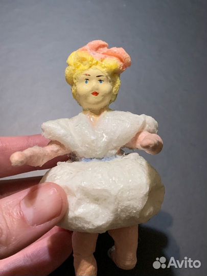 Балерина и Крокодил Снежинка елочная игрушка СССР