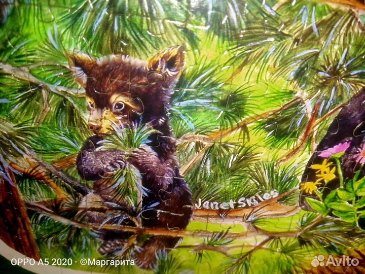 Готовая картина из пазлов Медведь