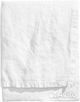 Скатерть льняная белая hm home