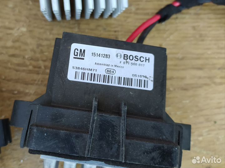 Chevrolet Cruze резистор реостат печки