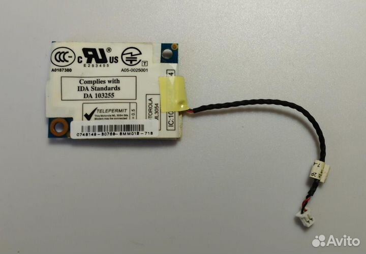 Модем для ноутбука со шлейфом Asus F3S