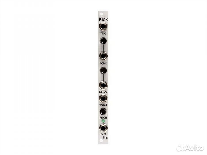 2hp Kick Silver Eurorack модуль