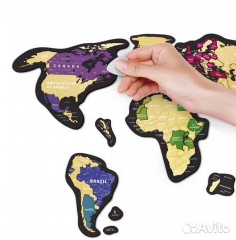 Подарок магнит Карта мира