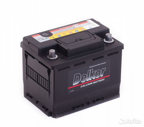 Аккумулятор Delkor 65Ач обратная полярность 56513