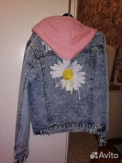 Джинсовка с капюшоном детская