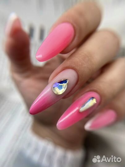 Наращивание гель-лак ногти маникюр коррекция