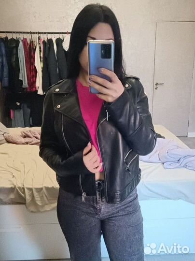 Куртка косуха натуральная кожа Снежная королева