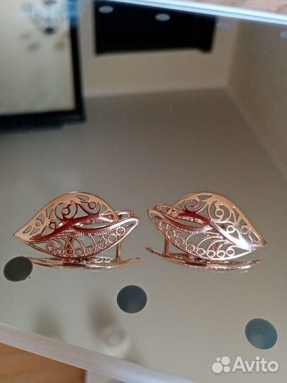 Золотые серьги 585 RG