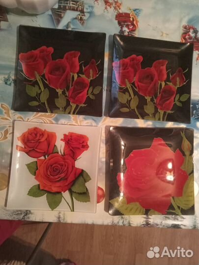 Тарелки с розами