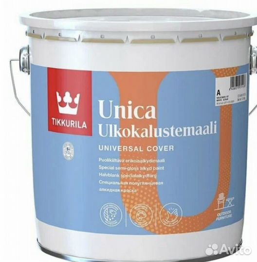 Краска Tikkurila Unica для ,пластика