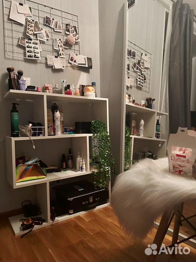 Стеллаж деревянный белый