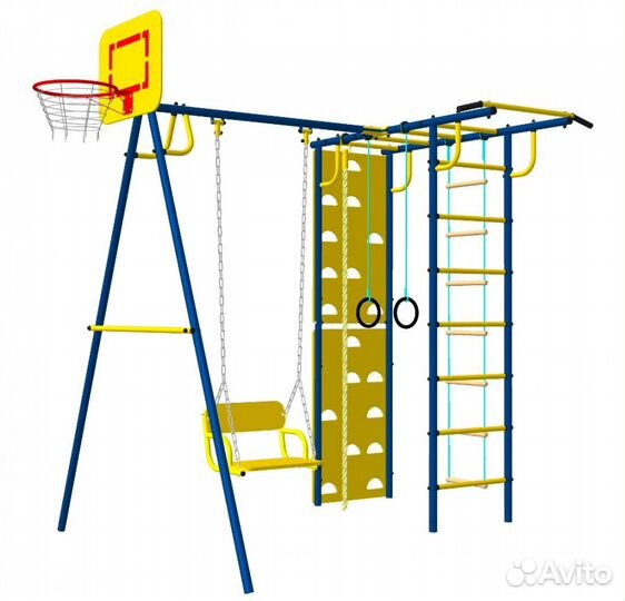 Дск детский комплекс + качели со спинкой на цепях
