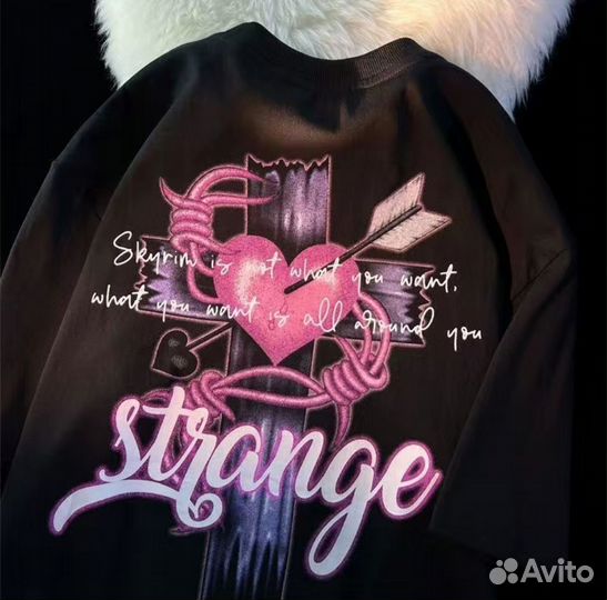 Футболки оверсайз с принтом y2k