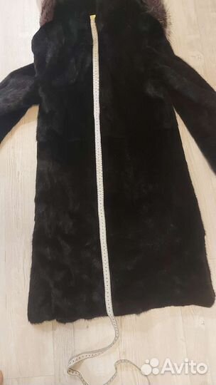 Шуба норковая с капюшоном 44 46