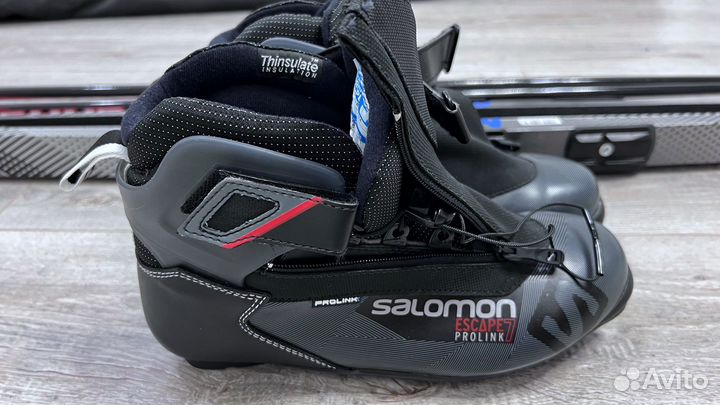 Лыжные ботинки Salomon и лыжи Nordway с палками