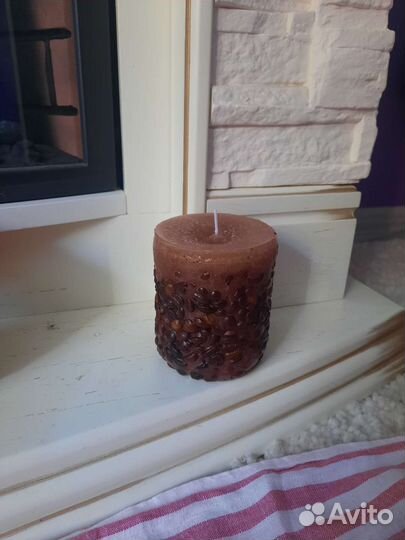 Свеча8х10см кофе