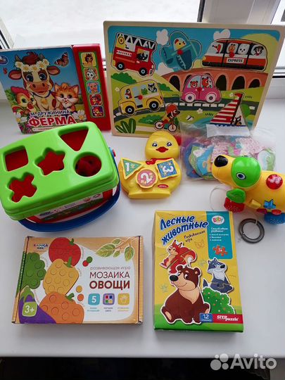 Игрушки для малышей сортер рыбалка пазлы вкладыши