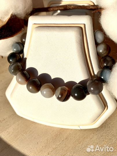 Браслет из натурального камня агат ботсвана