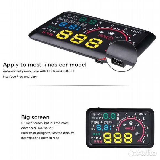 Автомобильный проектор на лобовое стекло