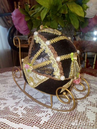 Декоративные санки для куклы