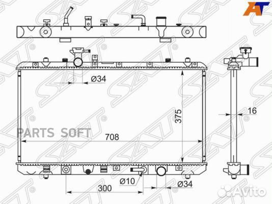 Радиатор охлаждения Сузуки SX4 06- 2.0