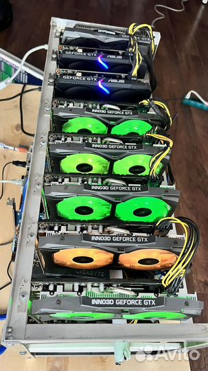 10 видеокарт 1660super Майнинг ферма
