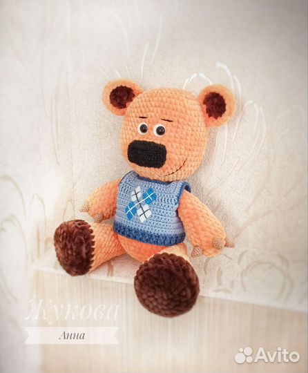 Мишка вязаный