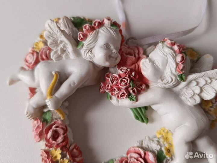 Сувенир сердце ангелочки