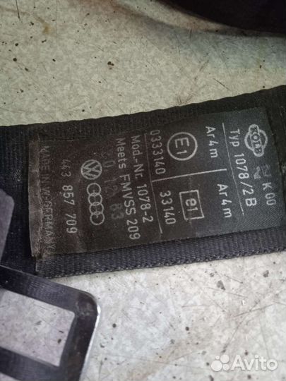 Ремень безопасности задний audi 200 c3 ауди 200