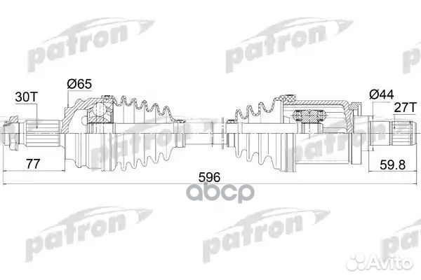 Полуось передняя левая 30X592X27 BMW: X3 (E83)
