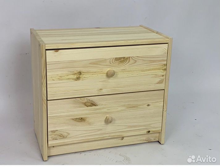 Прикроватная тумбра Икеа из натурального дерева