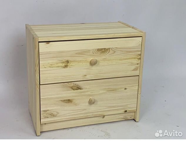 Прикроватная тумбра Икеа из натурального дерева