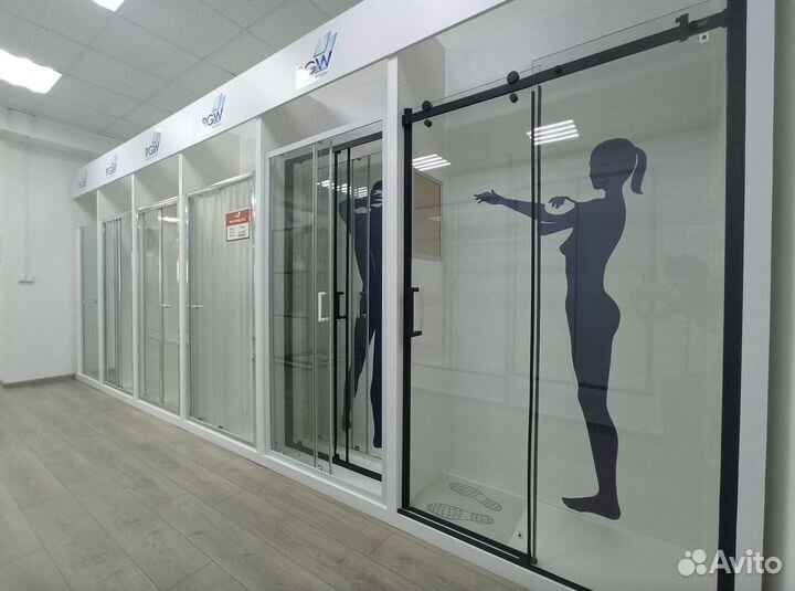 Шторка на ванную стеклянная