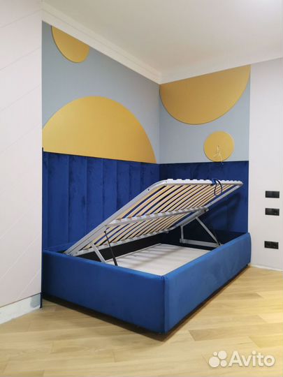 Мягкие стеновые панели детская кровать
