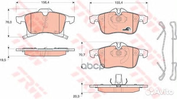 Колодки тормозные opel astra G/H/zafira A перед