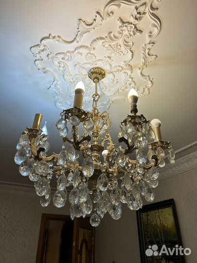 Люстра хрустальная чехословакия СССР