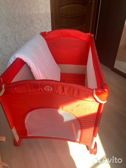 Детская кровать манеж с матрасом б/у