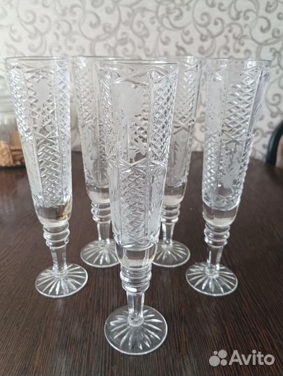 Хрустальные фужеры 21см