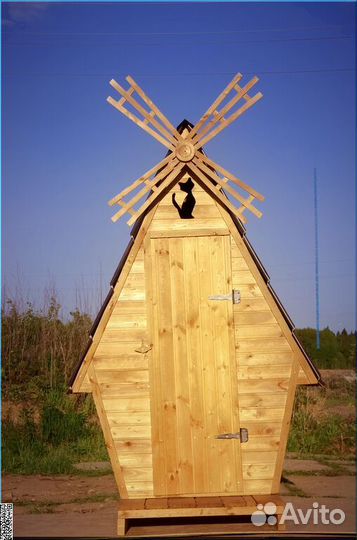 Дачный туалет деревянный PRO882