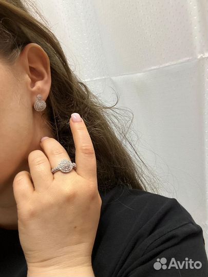 Серьги, кольцо серебро 925 пробы
