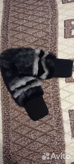 Варежки норковые женские