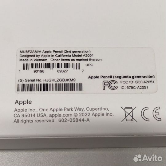 Стилус Apple Pencil (2nd Gen) для Apple iPad белый