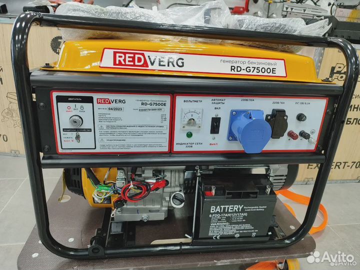 Генератор бензиновый 7.5 кВт электро-запуск