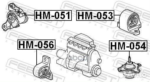 Подушка двигателя передняя AT HM056 Febest