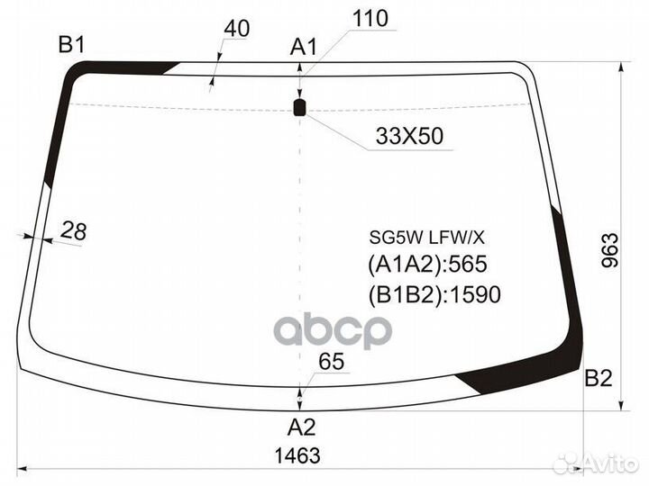 Стекло лобовое в клей mazda bongo friendee/ford